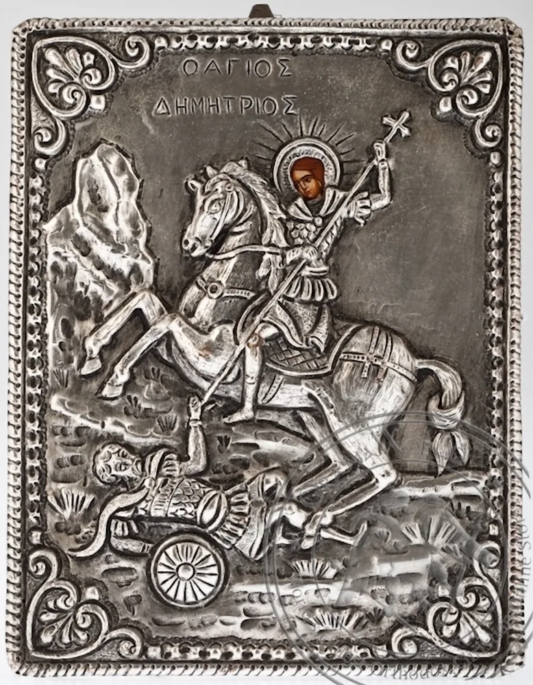 წმინდა დიდმოწამე დიმიტრი, ხელნაკეთი ლითონის ხატი