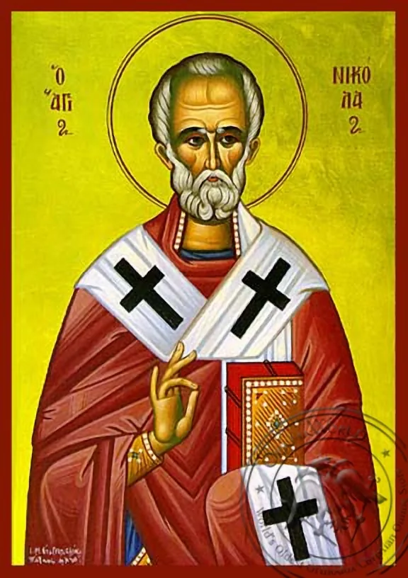 Святитель Николай, архиепископ Мирликийский, рукописная икона