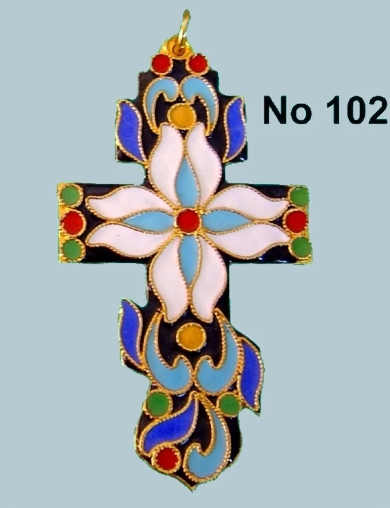 ყელსაბამი ჯვარი რუსული ნიმუში, 102 R