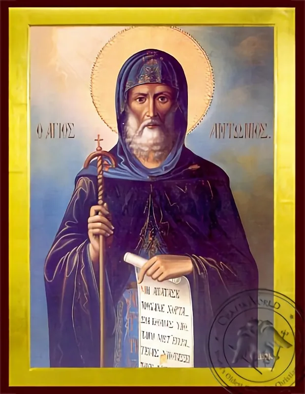 Saint Anthony the Great - Byzantine Icon