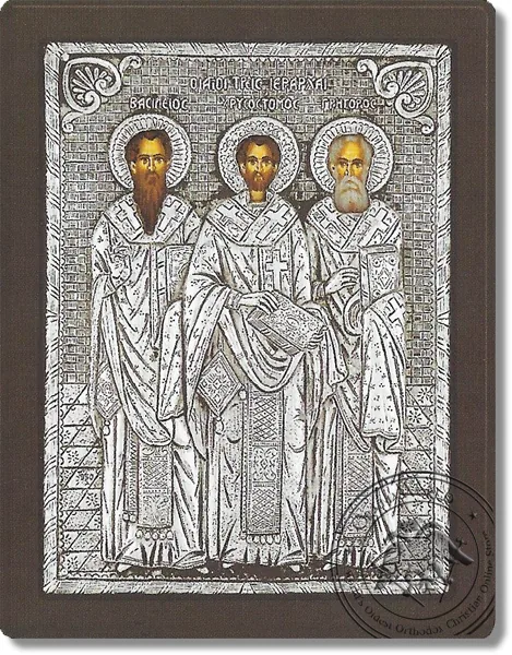 The Three Ierarches - Silver Icon