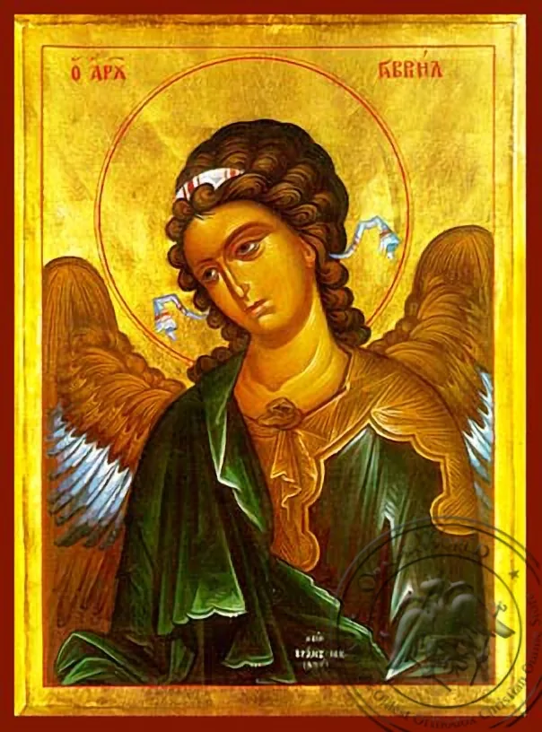 Archangel Gabriel, Bust - Hand Painted Icon