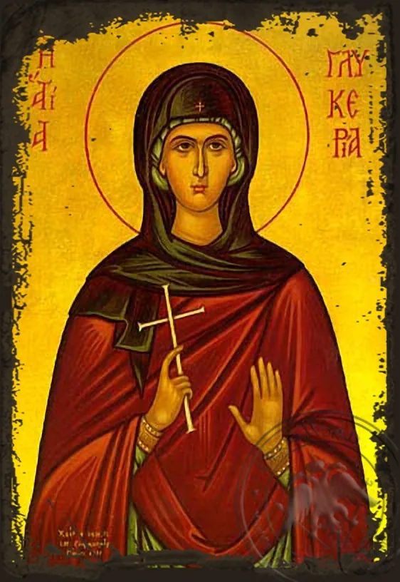 წმინდა გლიკერია, ძველებურად გაფორმებული ბიზანტიური ხატი