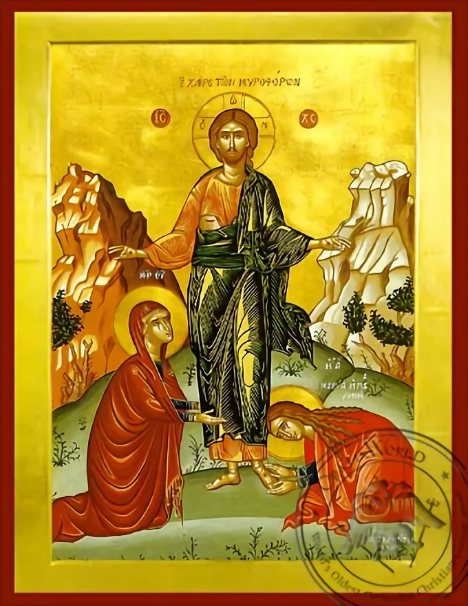 The Salutation to the Myrrh-Bearing Women - Byzantine Icon