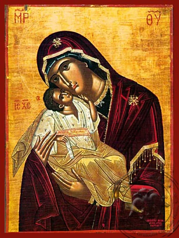 ღვთისმშობელი ყრმით, ტკბილად ამბორისმყოფელი, ხელნაწერი ხატი