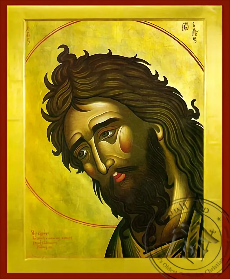 Saint John the Forerunner, Bust - Byzantine Icon