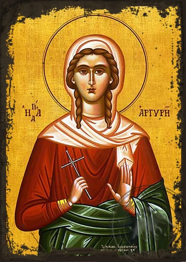 Святая Аргира, новомученица, Прусская, византийская икона под старину