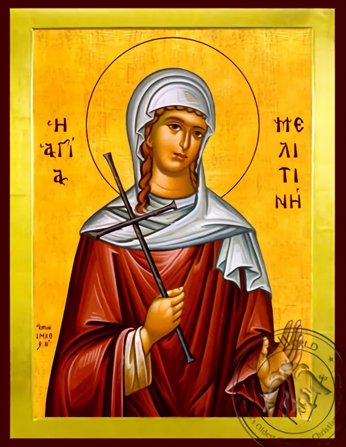 Saint Melitina of Marcianopolis, Martyr - Byzantine Icon