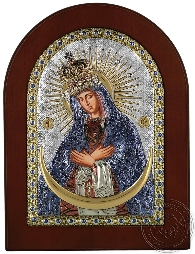 Virgin Mary of Stars Ostrobramska - Silver Colored Icon