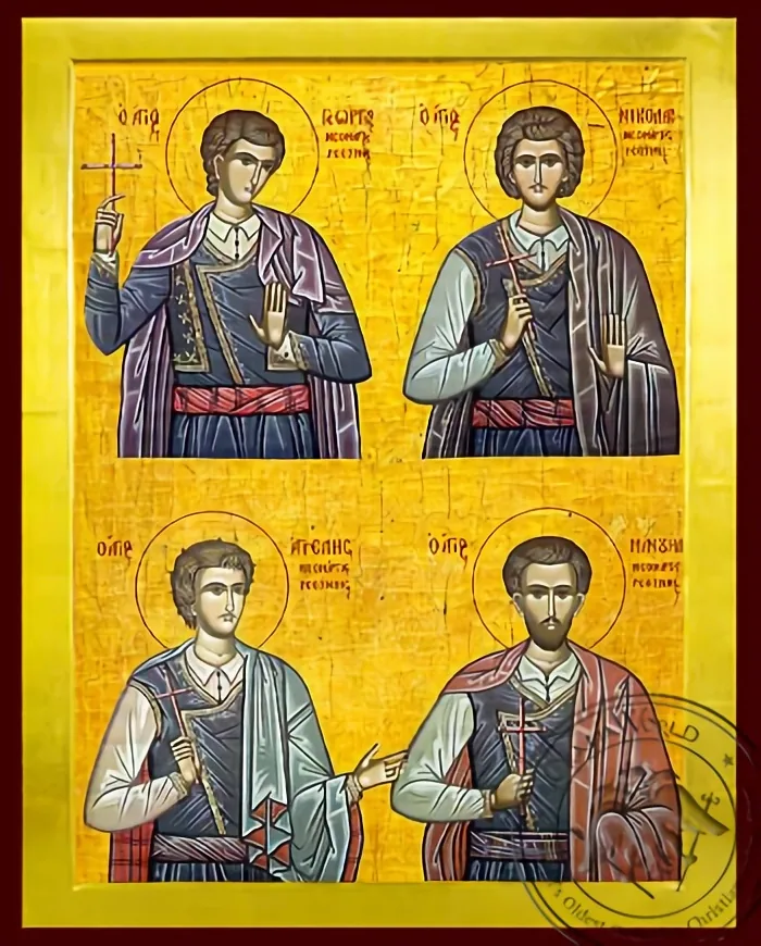 რეთიმნოს ოთხი წმინდა ახალმოწამე, ბიზანტიური ხატი