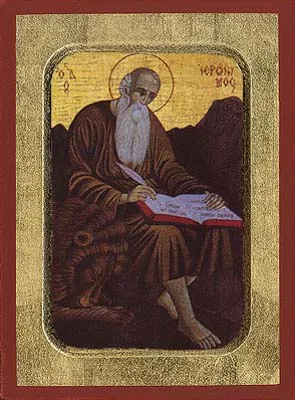 Saint Hieronymus - Hand-Painted Icon