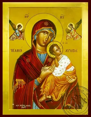 ღვთისმშობელი ყრმით, უხრწნელი, ბიზანტიური ხატი