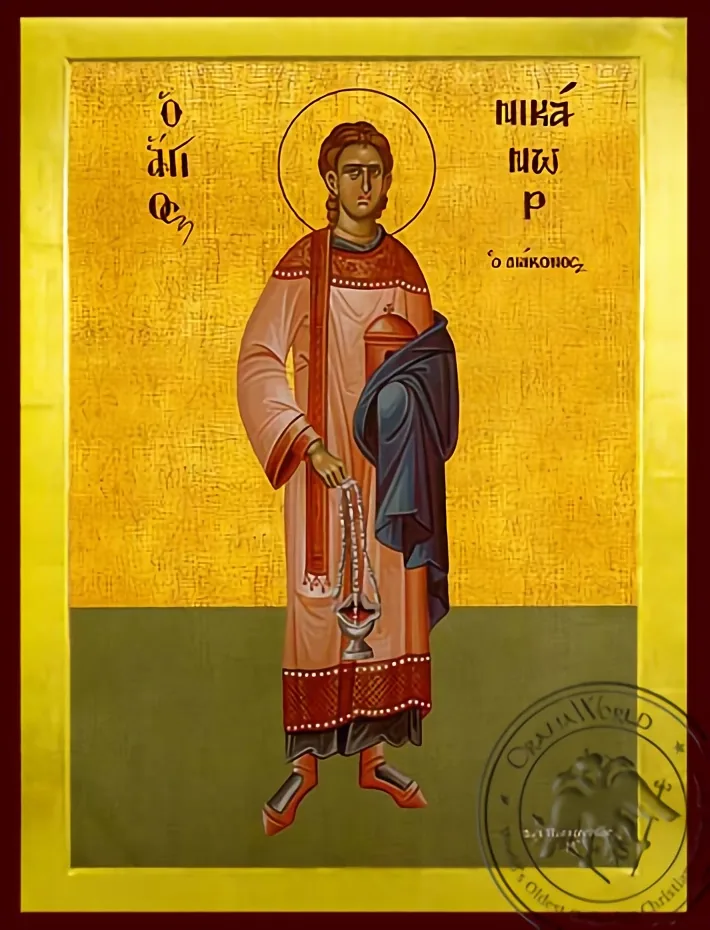 Saint Nicanor the Apostle and Deacon, Full Body - Byzantine Icon