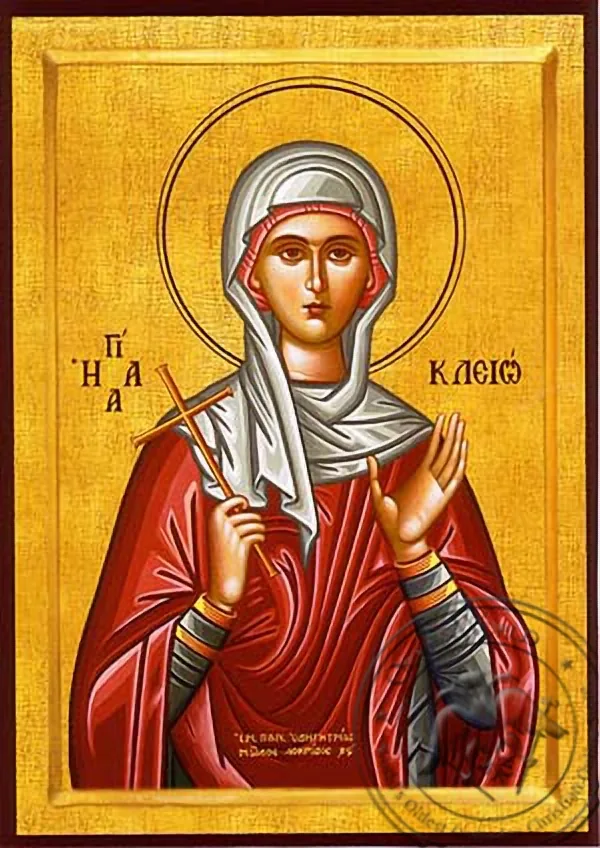 Святая Клио, мученица, рукописная икона