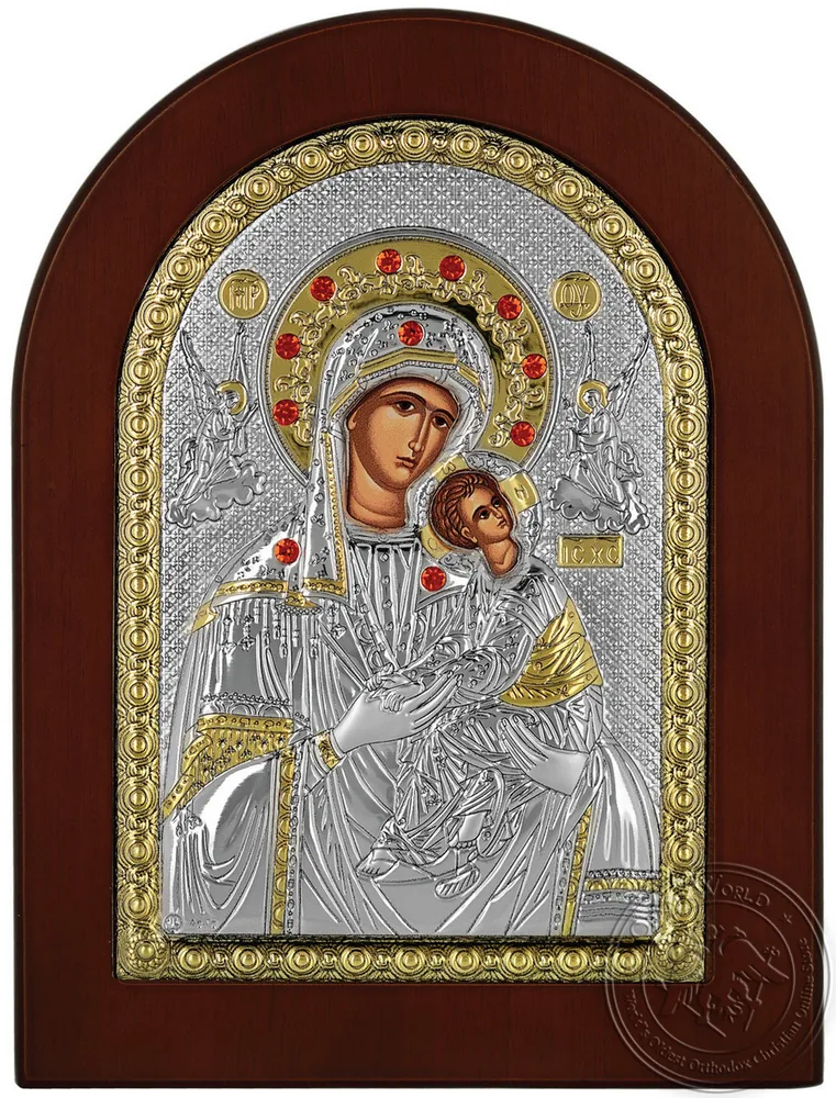 Virgin Mary Amolyntos - Silver Icon