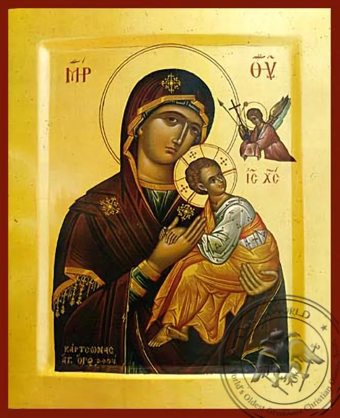 ღვთისმშობელი ყრმით, ძლიერი მფარველობა, ხელნაწერი ხატი