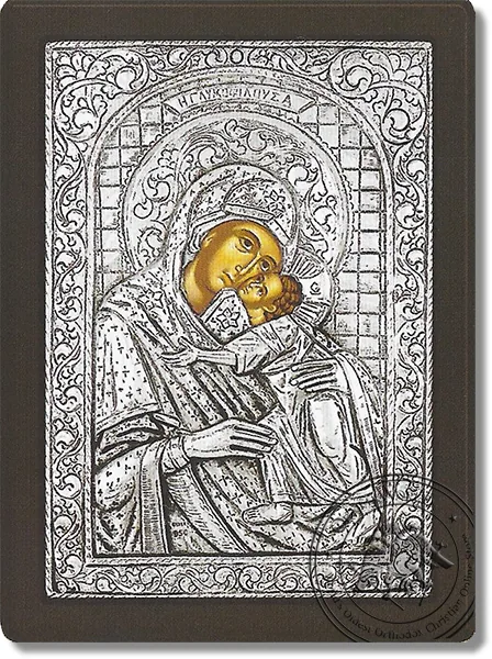 Умиление, серебряная икона