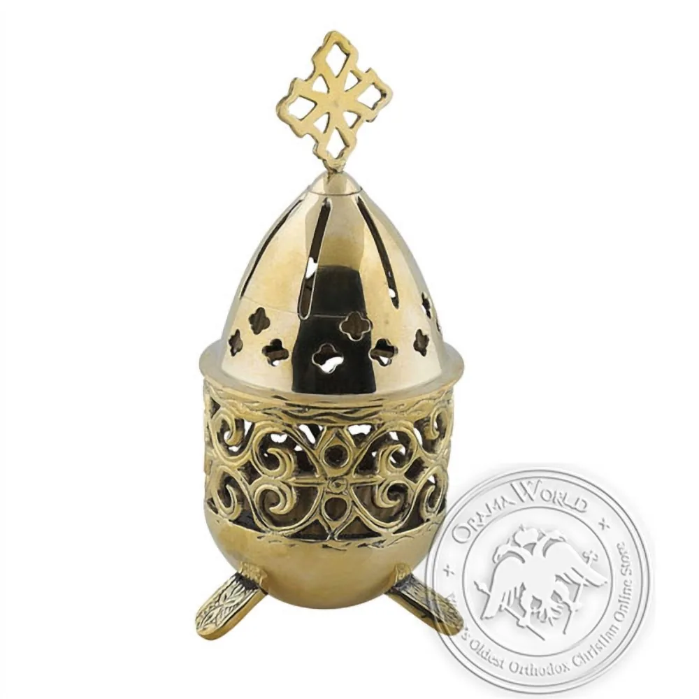 Byzantine Brass Home Oil Lamp - H90