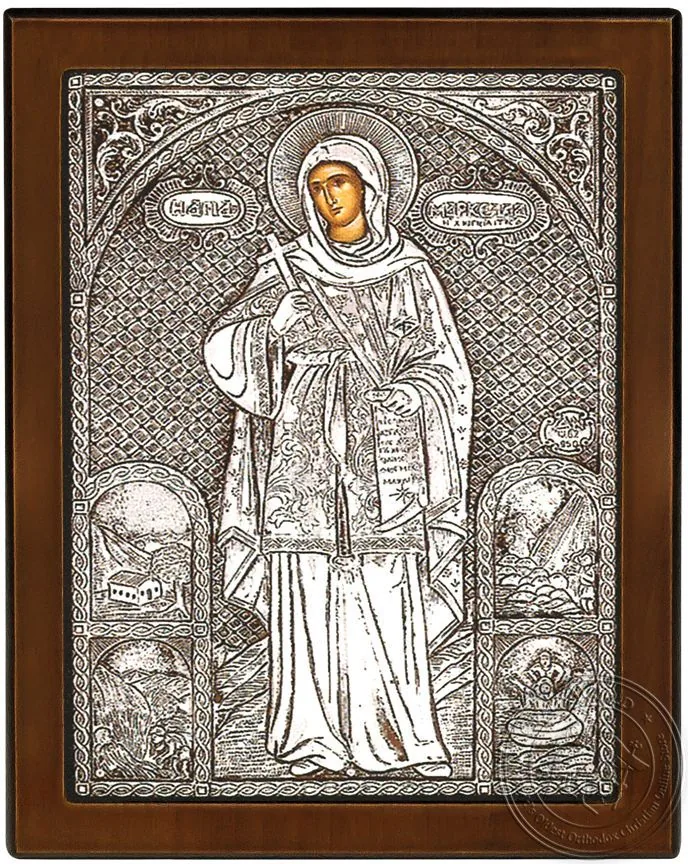 Маркелла, серебряная икона