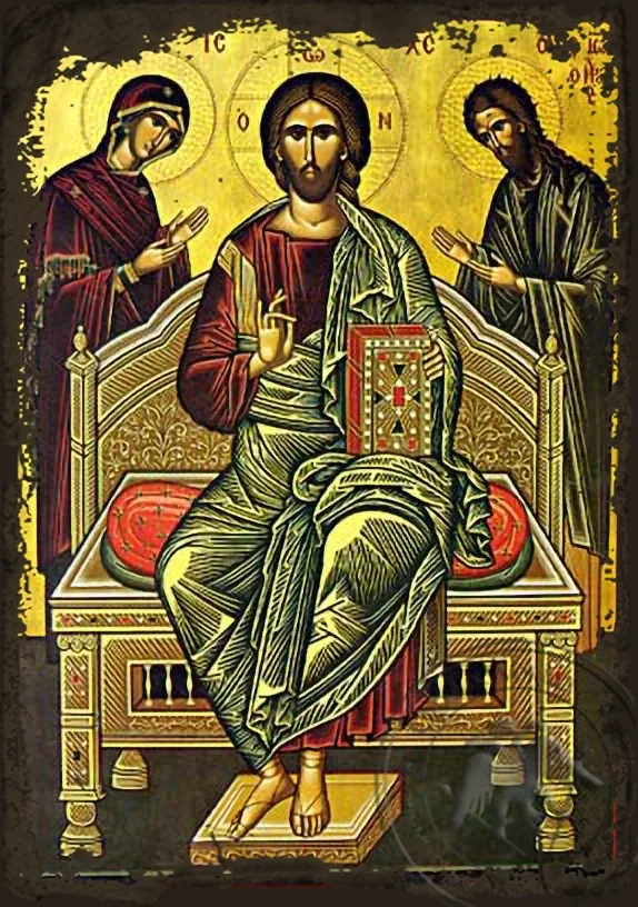 ვედრება, ძველებურად გაფორმებული ბიზანტიური ხატი