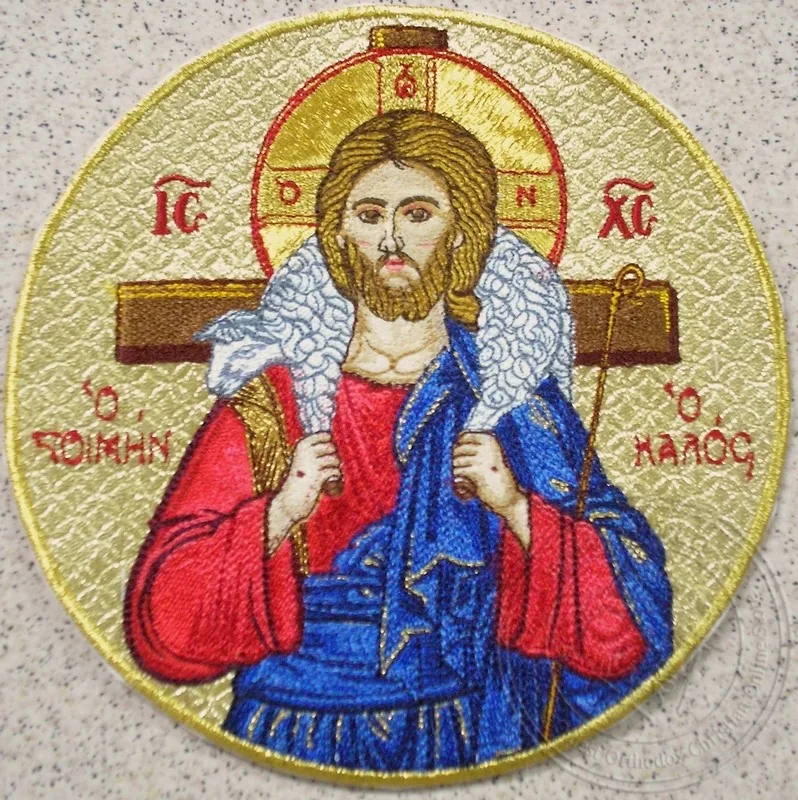 კეთილი მწყემსი ნაქარგი ფონით, ფელონის ნაქარგი მედალიონი, 3226