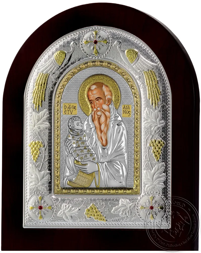 Saint Stylianos - Silver Icon
