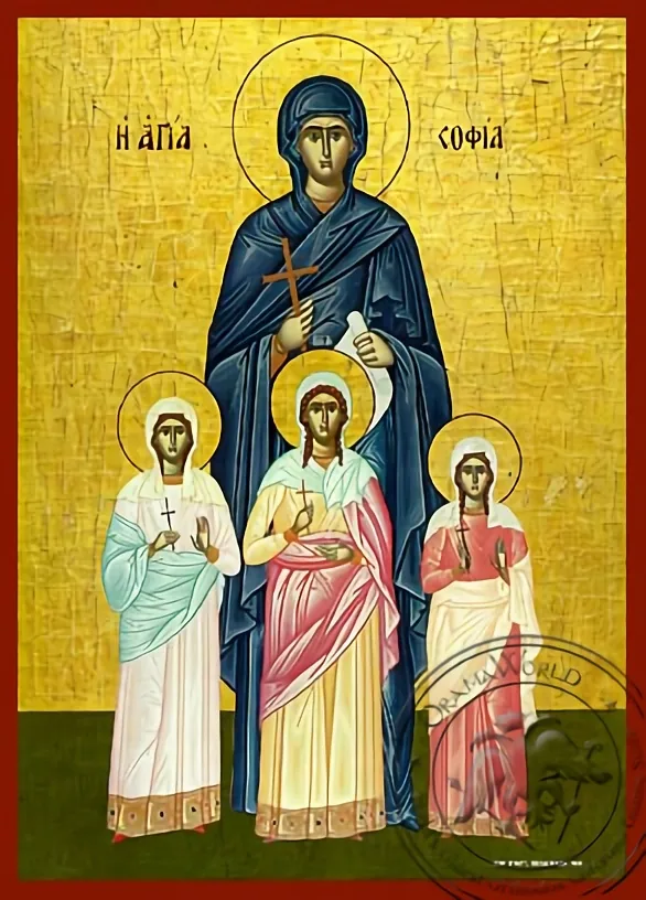 წმინდა სოფია და მისი ასულები, ხელნაწერი ხატი
