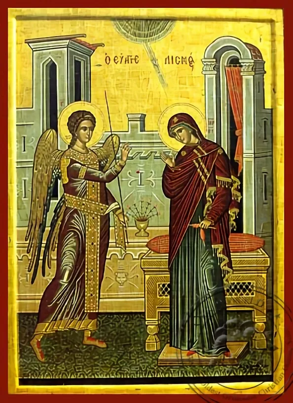 ხარება, ხელნაწერი ხატი