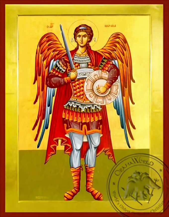Архангел Михаил, в полный рост, византийская икона