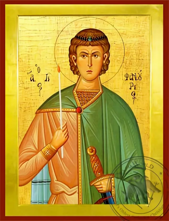 Saint Phanurius, the Great Martyr - Byzantine Icon