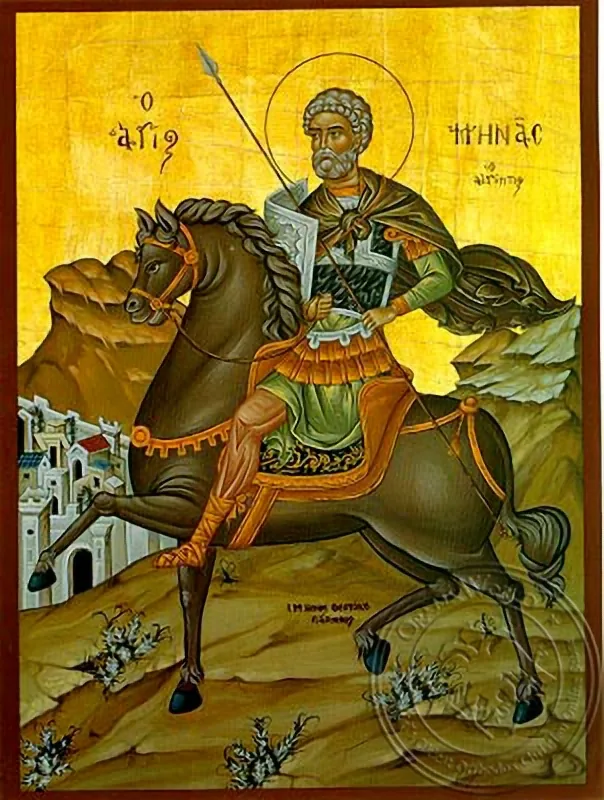 წმინდა დიდმოწამე მინა, ეგვიპტელი, ცხენზე, ხელნაწერი ხატი