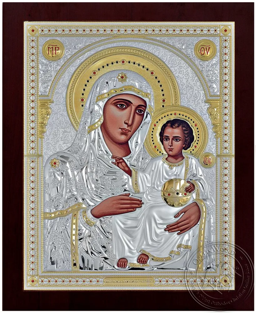 Virgin Mary of Jerusalem - Silver Icon
