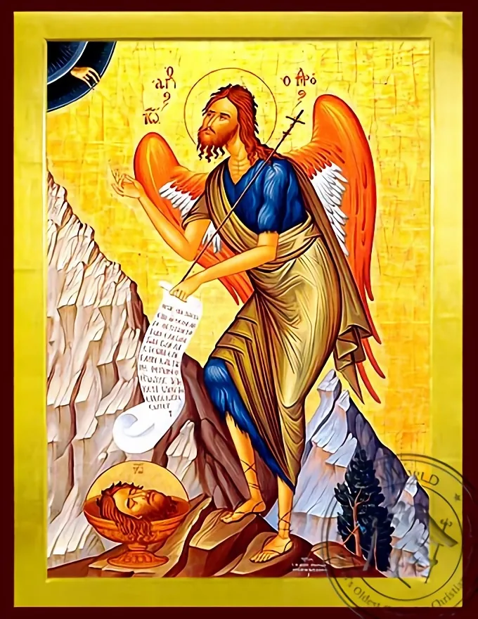 Saint John the Forerunner, Bird of Desert - Byzantine Icon