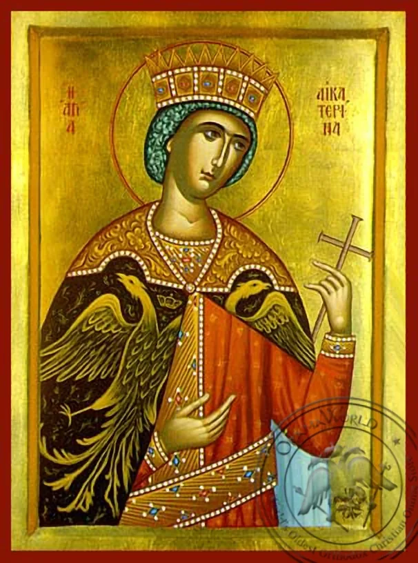Saint Catherine - Hand-Painted Icon