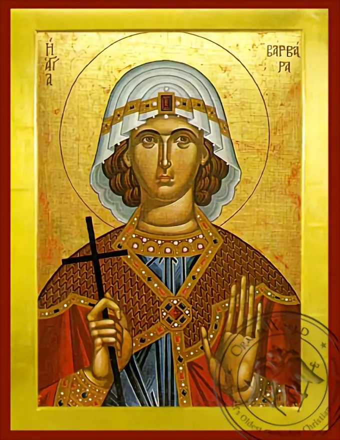 წმინდა დიდმოწამე ბარბარე, ბიზანტიური ხატი