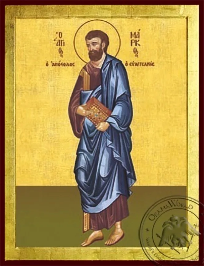 მოციქული და მახარებელი წმინდა მარკოზი სრული ტანით, ბიზანტიური ხატი