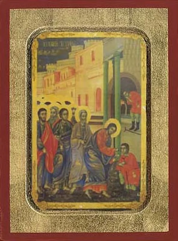 Sunday of the blind - Aged Byzantine Icon
