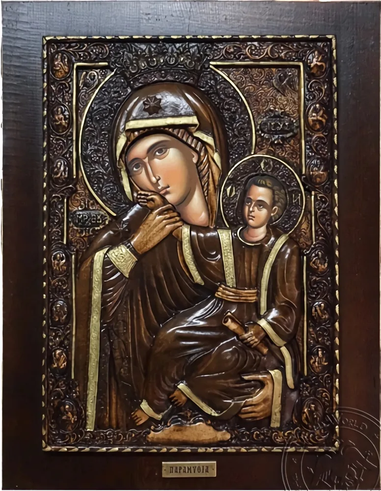 ყოვლადწმინდა ღვთისმშობელი ნუგეშისმცემელი, ხის ნაკვეთი ხატი