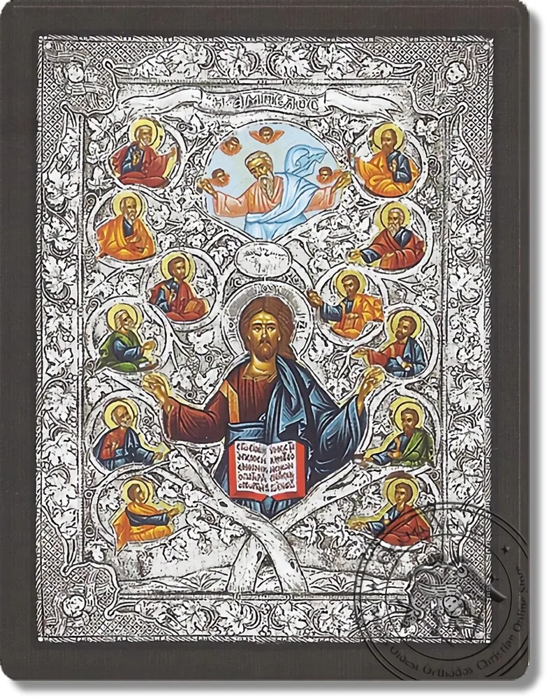 Виноградная Лоза, серебряная икона