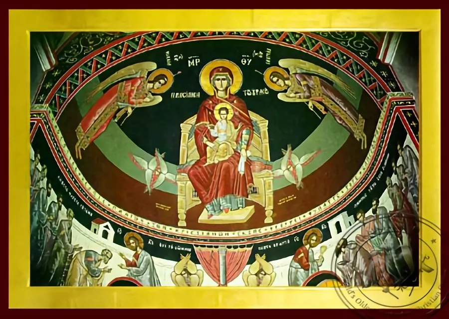 ღვთისმშობელი ცათა უვრცელესი ტახტზე მჯდომი, ბიზანტიური ხატი