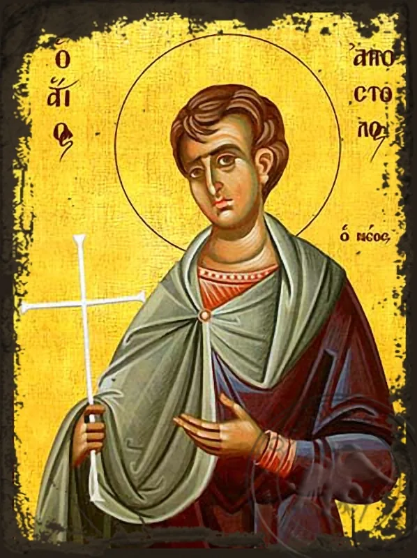 Saint Apostolos, New Martyr of Thessalia, Greece - Aged Byzantine Icon