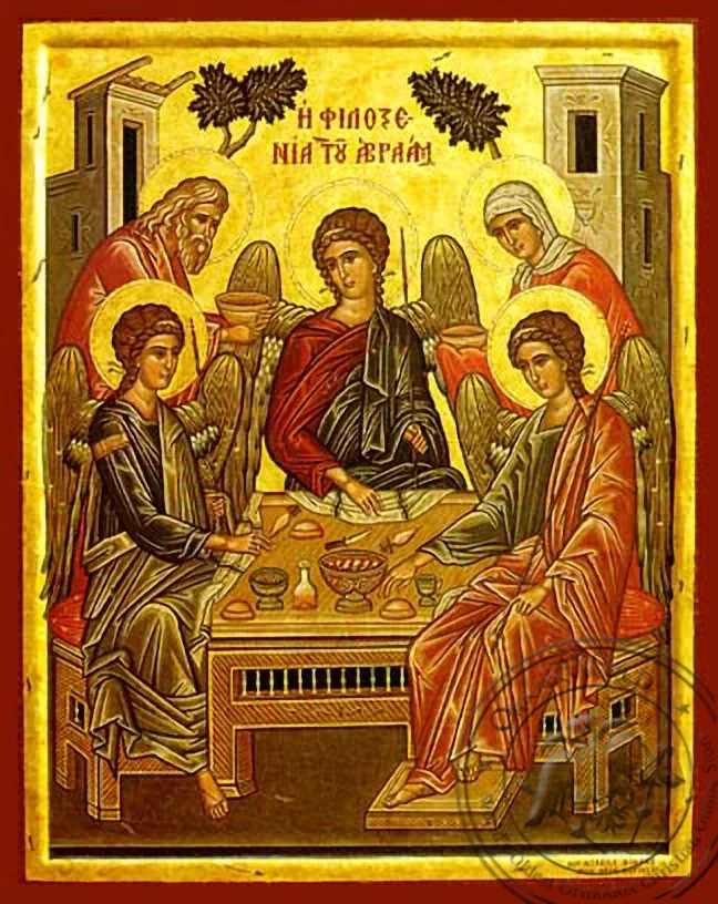 აბრაამის სტუმართმოყვარეობა, ხელნაწერი ხატი