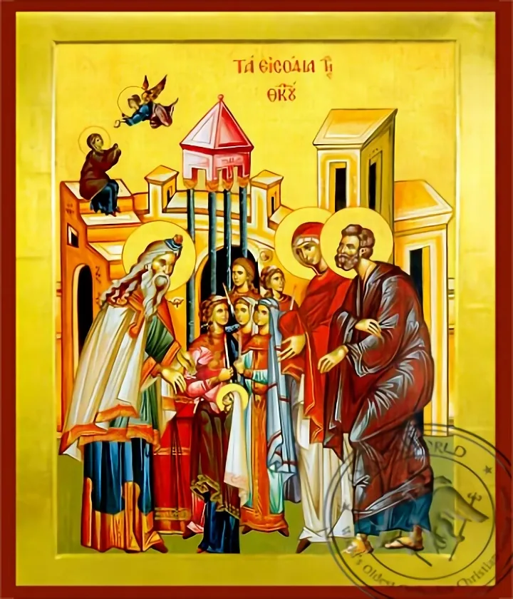ღვთისმშობლის ტაძრად მიყვანება, ბიზანტიური ხატი