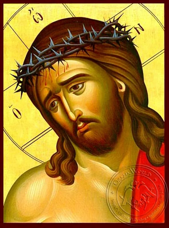 Жених, фрагмент, рукописная икона