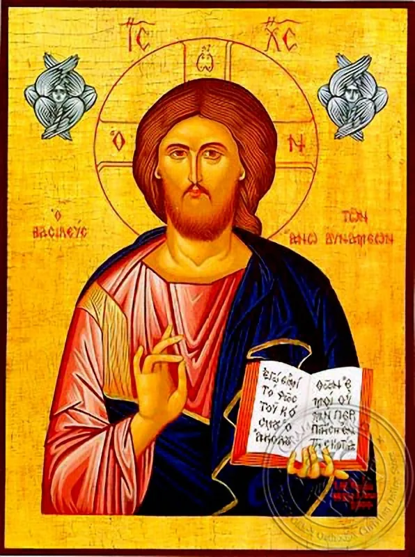 Christ Blessing, King of Superior Might - Hand Painted Icon