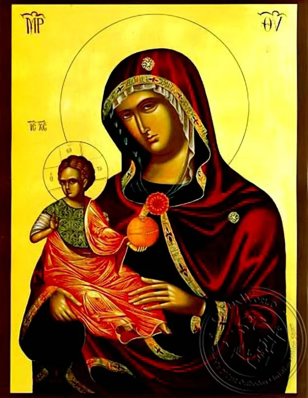 Богородица с Младенцем, Дион, Кефалония, Греция, рукописная икона
