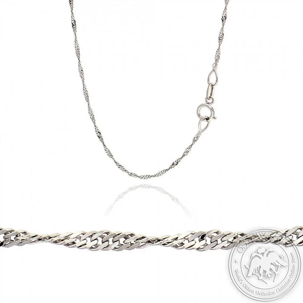 Ladies Chain made of 14K White Gold