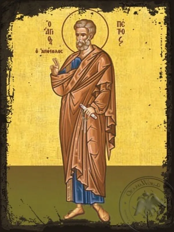 Saint Peter the Apostle Full Body - Aged Byzantine Icon