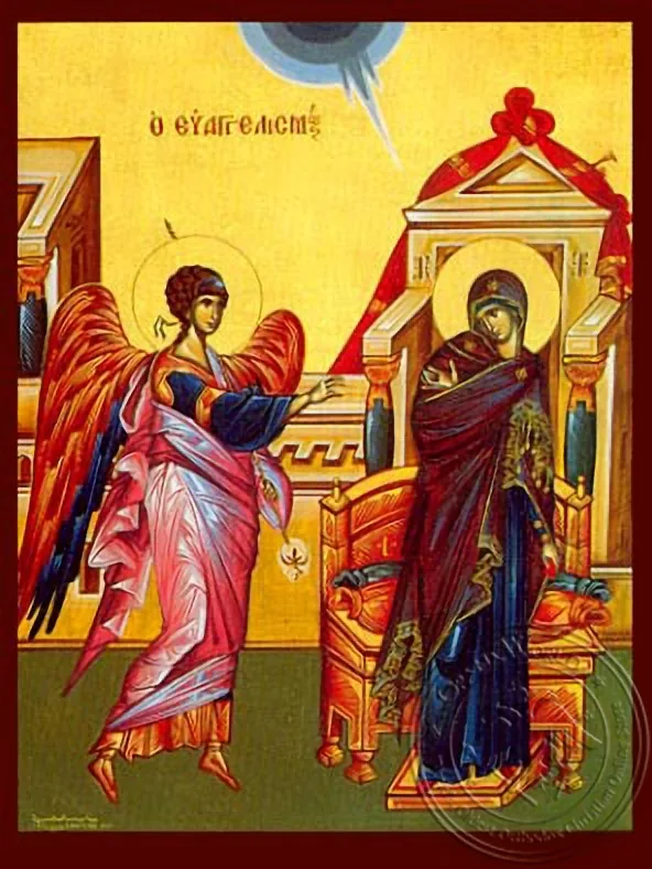 ხარება, ხელნაწერი ხატი
