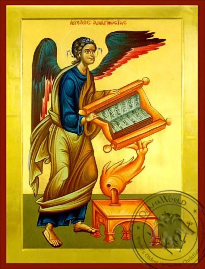 Angel Chanter, Full Body - Byzantine Icon